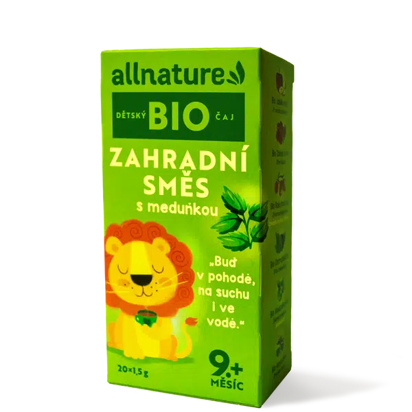 Allnature BIO Zahradní směs s meduňkou dětský čaj 20x1,5 g