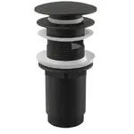 Alca Výpusť umývadlová A392BLACK CLICK/CLACK s prepadom, kov, veľká zátka, 5/4"