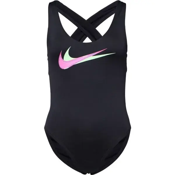 Nike MULTI LOGO Dámské jednodílné plavky, černá, velikost