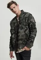 Vintage Camo Cotton Bomber Jacket dřevěná kamufláž