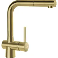 Drezová batéria Schock LAIOS s vyťahovacou sprškou, biele zlato, 517120WGO