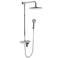 Sprchový systém RAV SLEZÁK na stěnu s pákovou baterií chrom/bílá MU182.5/5