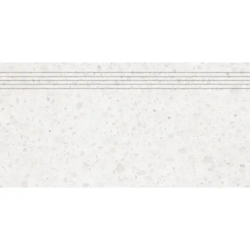 Schodovka Rako Porfido biela 30x60 cm mat / lesk DCPSE810.1