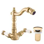 RAV SLEZÁK Morava bidetová batéria s clic-clacom v zlatom prevedení mk521.0/9z MK521.09Z