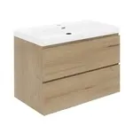 Kúpeľňová skrinka s umývadlom SAT B-Way 79x50x45 cm dub mat BWAY280OAKU4