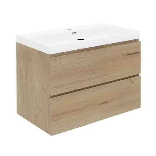 Kúpeľňová skrinka s umývadlom SAT B-Way 79x50x45 cm dub mat BWAY280OAKU4