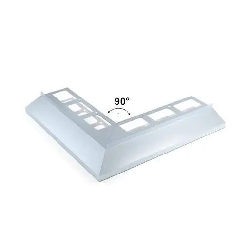 Roh k odkvapnicovému profi 90° H9 vonkajší Havos, hliník prírodná výška hrany 9 mm, RALOPVNE940