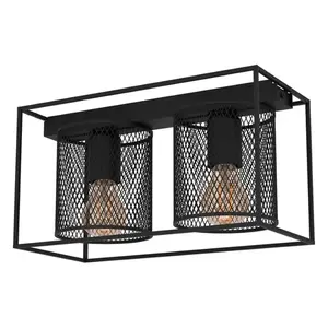 Stropné osvetlenie Eglo CATTERICK čierna 43772