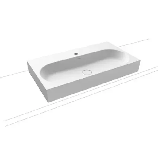 Kaldewei Centro umývadlo na dosku 3058 90x50 cm alpská biela otvor pre batériu, bez prepadu 903106013001