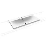 Kaldewei Silenio umývadlo na dosku 3041 90x46 cm alpská biela tri otvory pre batériu 904006033001