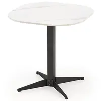 Konferenčný stolík Borna S biela mramor/čierna