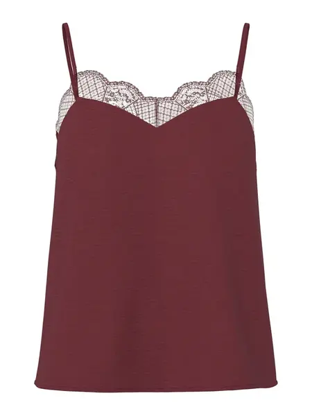 PIECES Top 'PCTIFFANY'  vínovo červená