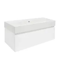 Kúpeľňová skrinka s umývadlom SAT B-WAY 99x30x45 cm biely lesk BWAY100WU2