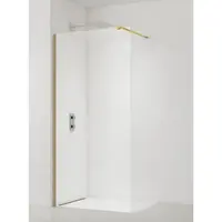 Sprchová zástena Walk-in 140 cm SAT vo farbe profilu zlatá lesk SATBWI140PRZ