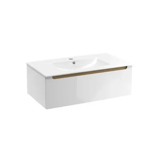 Kúpeľňová skrinka s umývadlom Naturel Stilla 80x30x45 cm biela STILLAD08005U1