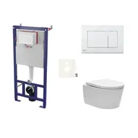 Cenovo zvýhodnený závesný WC set SAT do ľahkých stien / predstenová montáž + WC SAT Brevis SIKOSSBR20K