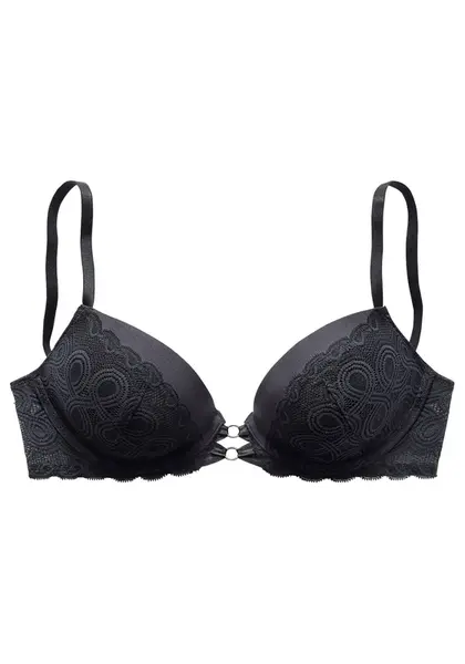 LASCANA Podprsenka  slivková / čierna