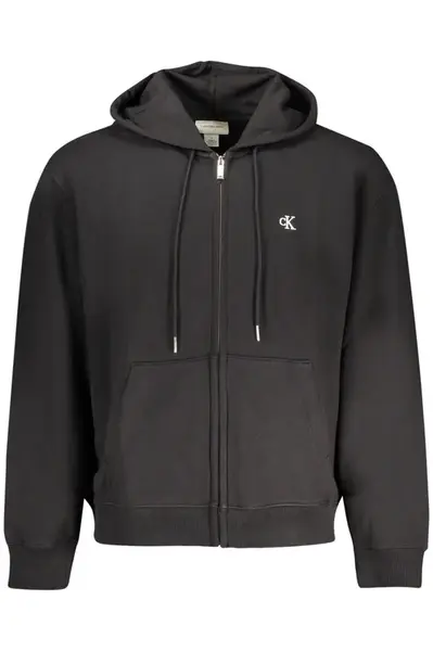 CALVIN KLEIN MEN'S BLACK ZIP-UP SWEATSHIRT