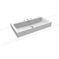 Kaldewei Puro umývadlo na dosku 3158 90x46 cm alpská biela tri otvory pre batériu 900806033001