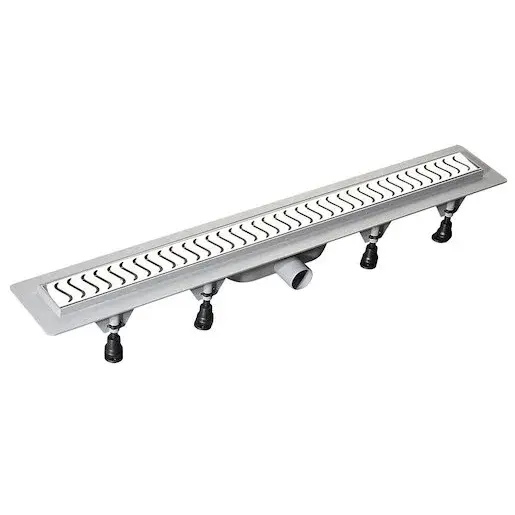 Sprchový žľab Polysan 86 cm polypropylén šedá lesk vlnky 71678