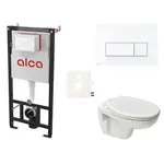 Cenovo zvýhodnený závesný WC set Alca do ľahkých stien / predstenová montáž + WC Ceramia S-Line Pro SIKOASP7