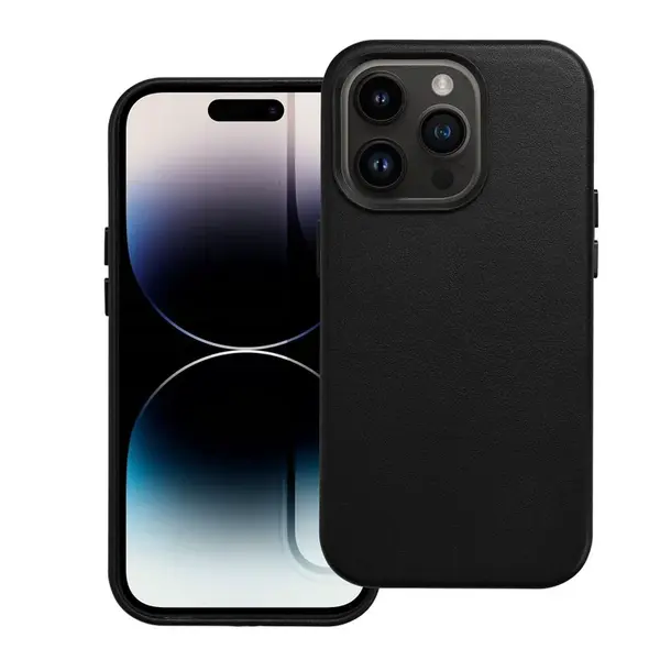 Zadní kryt LEATHER MAG COVER case pro Samsung Galaxy S25, black