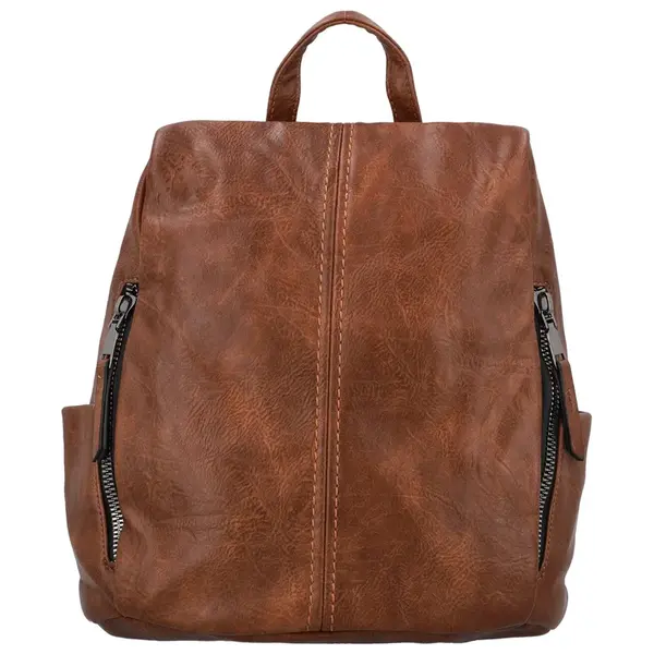 Stylový dámský kabelko-batůžek Hermann, hnědý