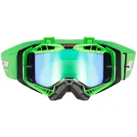 Motokrosové brýle LS2 Aura Pro Black H-V Green iridiové sklo