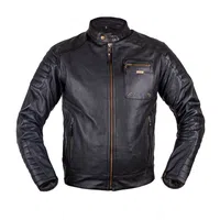 Letní kožená moto bunda W-TEC Gradac černá 4XL