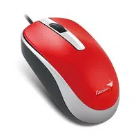 Genius Myš DX-120, 1200DPI, optická, 3tl., drátová USB, červená, standardní, univerzální