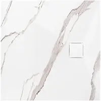 Sprchová vanička čtvercová Magnum Carrara White 90x90x2,5 Rea K7005