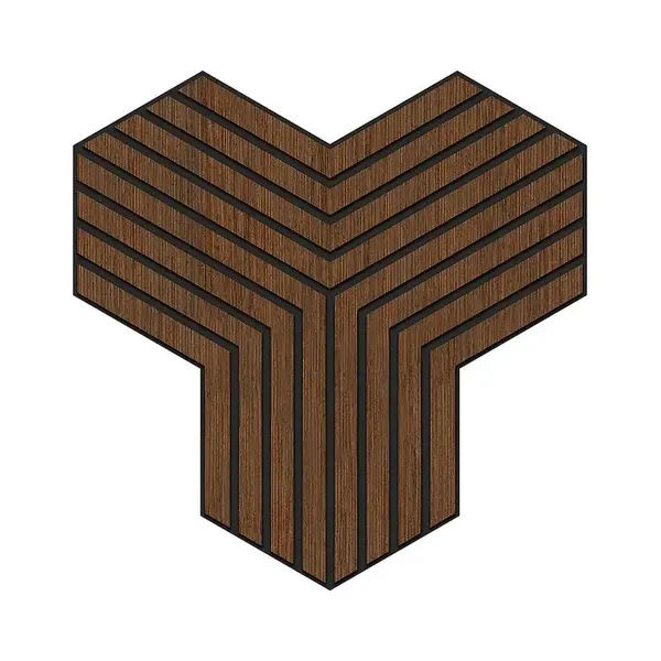 Frézovaný panel Triple wenge MDF