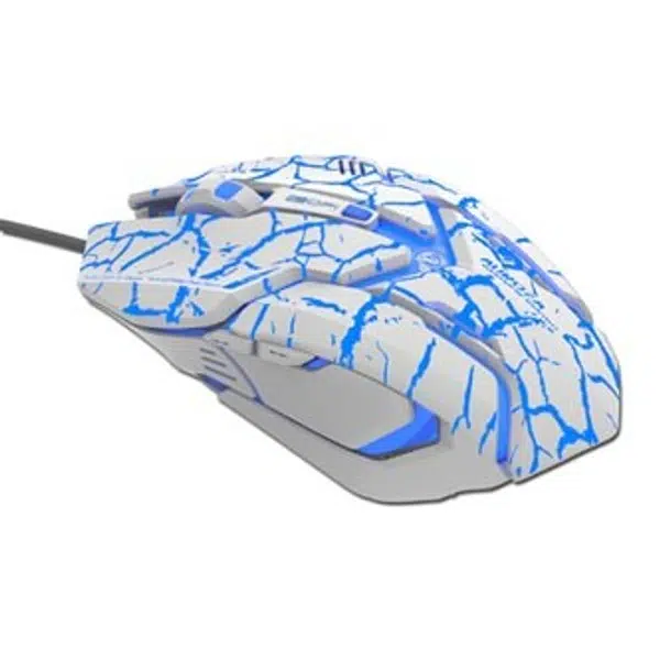 E-blue Myš Auroza Gaming, 4000DPI, optická, 6tl., drátová USB, bílá, herní