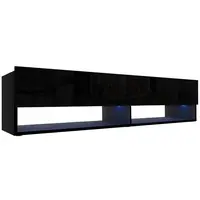 Tv stolek Izumi 175 BL černá mat/lesk