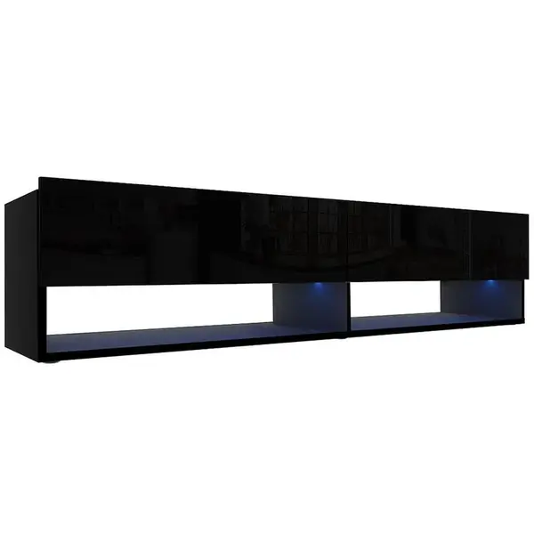 Tv stolek Izumi 175 BL černá mat/lesk