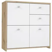 Komoda BEST CHEST dub artisan/bílá 3D2S SQNK223-C804