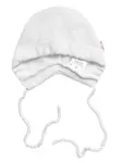 Baby Nellys Pletená čepička bonetka Boy, bílá, 68/74