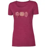 PROGRESS VINKA TREES Dámské merino triko, vínová, velikost