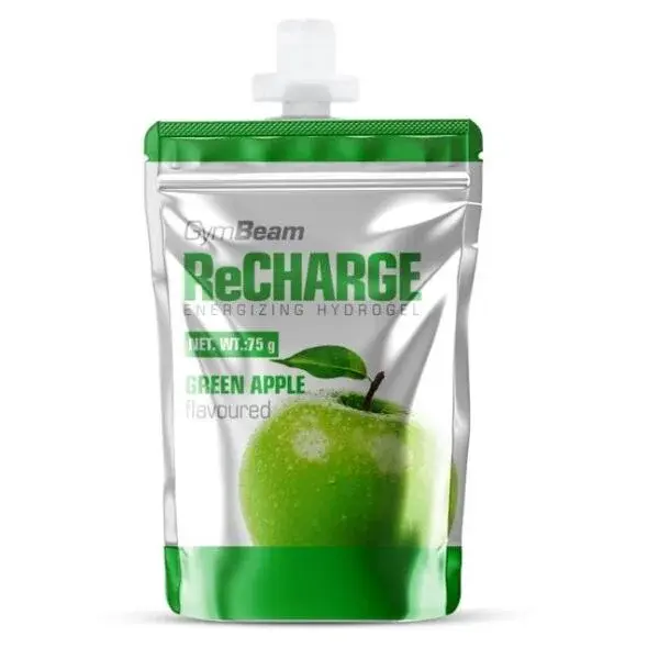 GymBeam RECHARGE GEL 75 G ZELENÉ JABLKO Energetický gél, , veľkosť 75 G