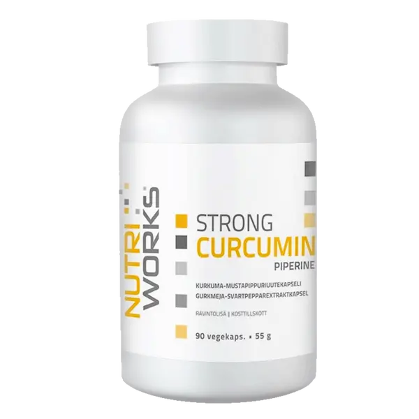 NutriWorks Strong Curcumin Piperine - 90 kapslí
