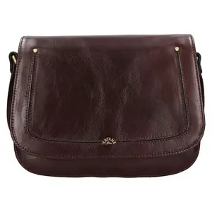 Kožená dámská crosbody kabelka Katana Zorra - tmavě hnědá