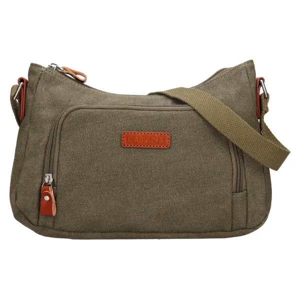 Dámska crosbody kabelka Katana Luiza - zeleno-hnedá