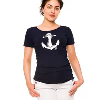 Těhotenské kraťasy Jeans Tommy - bílé s proužkem, vel. S