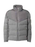 BOSS Zimná bunda 'Clanello1'  sivá / svetlosivá / čierna