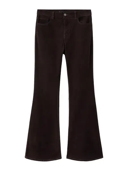 MANGO Džínsy 'Violetav'  tmavohnedá