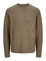 Jack & Jones Plus Sveter 'JPRBLAMAVERICK'  hnedá melírovaná