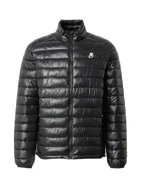 Karl Lagerfeld Prechodná bunda  svetlosivá / čierna / biela