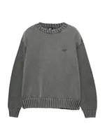 Pull&Bear Sveter 'STWD'  sivá melírovaná