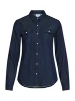 VILA Blúzka 'VIBISTA'  modrá denim