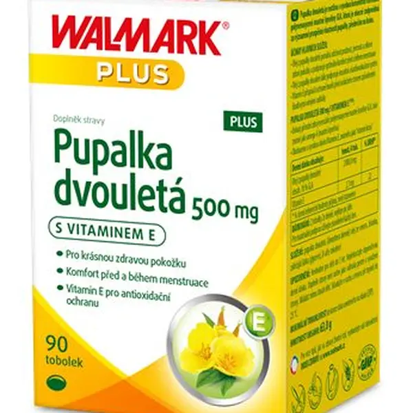 Walmark PLUS Pupalka 500 mg s vitaminem E 90 tobolek